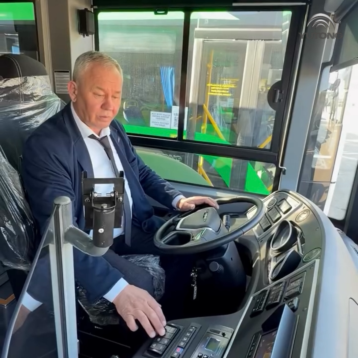 12 новых автобусов Yutong вышли на линии в Костанае 12 новых автобусов Yutong вышли на линии в Костанае