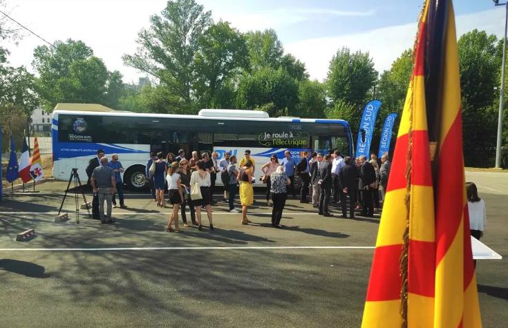 Первая междугородная линия электробуса в Европе официально открылась, электробус YUTONG въезжал в Прованс Франции